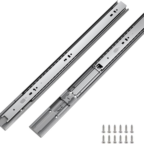 6 Pairs 22 Inch Soft Close Drawer Slides for Dresser - Heavy Duty Full Extension Drawer Slides Metal Ball Bearing Cabinet Slides Kitchen 100 LB Capacity
