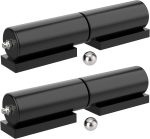 Heavy Duty Gate Hinges 7 Inches- 2 Pack Weld On Install Black Iron Barrel Hinge 900lbs Capacity for Swing Door Trailer Ramp Metal Driveway Gate Drive Gate