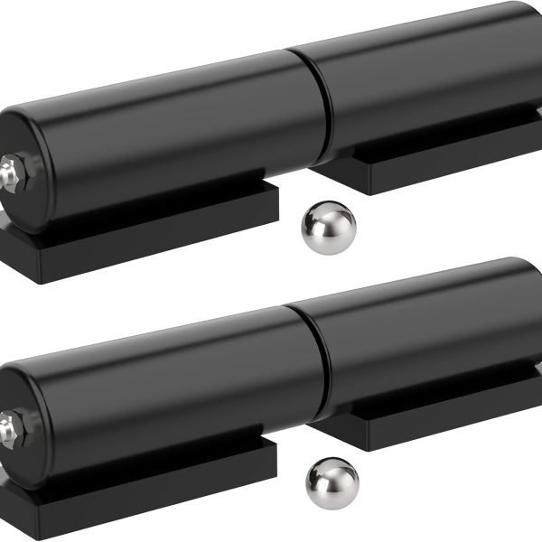 Heavy Duty Gate Hinges 7 Inches- 2 Pack Weld On Install Black Iron Barrel Hinge 900lbs Capacity for Swing Door Trailer Ramp Metal Driveway Gate Drive Gate